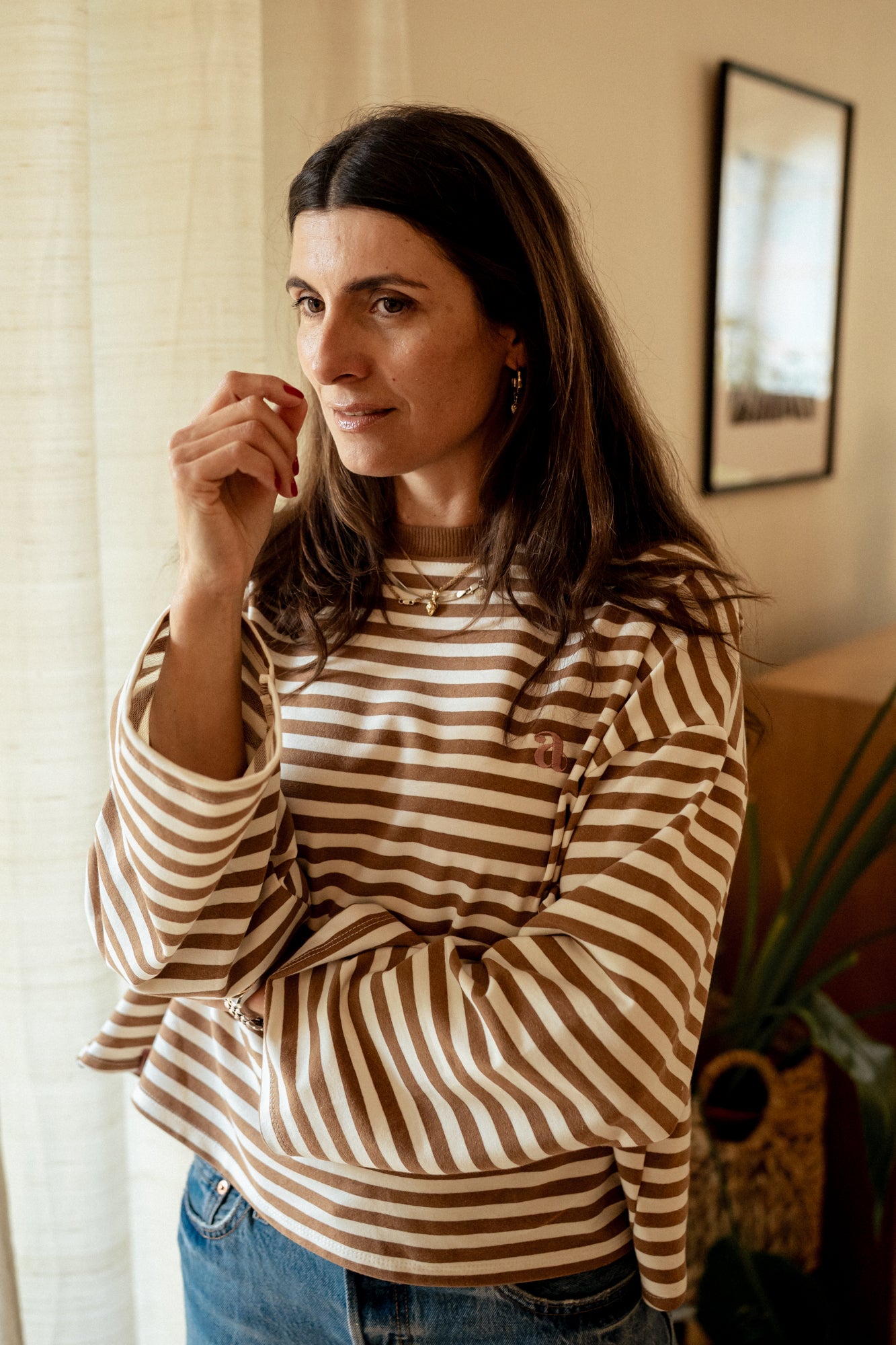 Bluza Lumina Beige Stripes