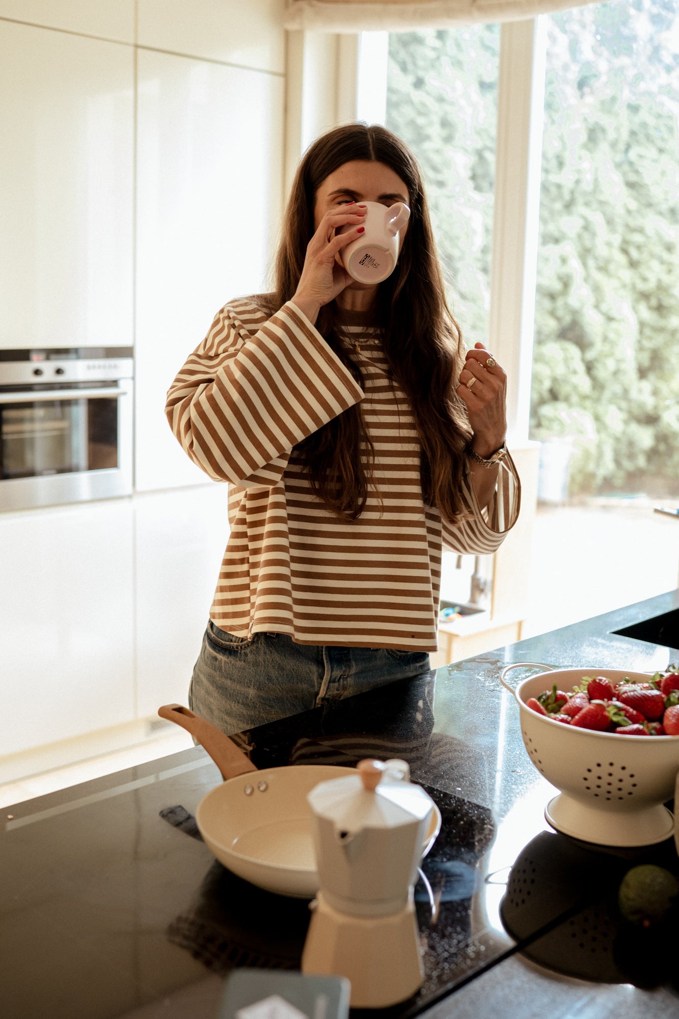 Bluza Lumina Beige Stripes