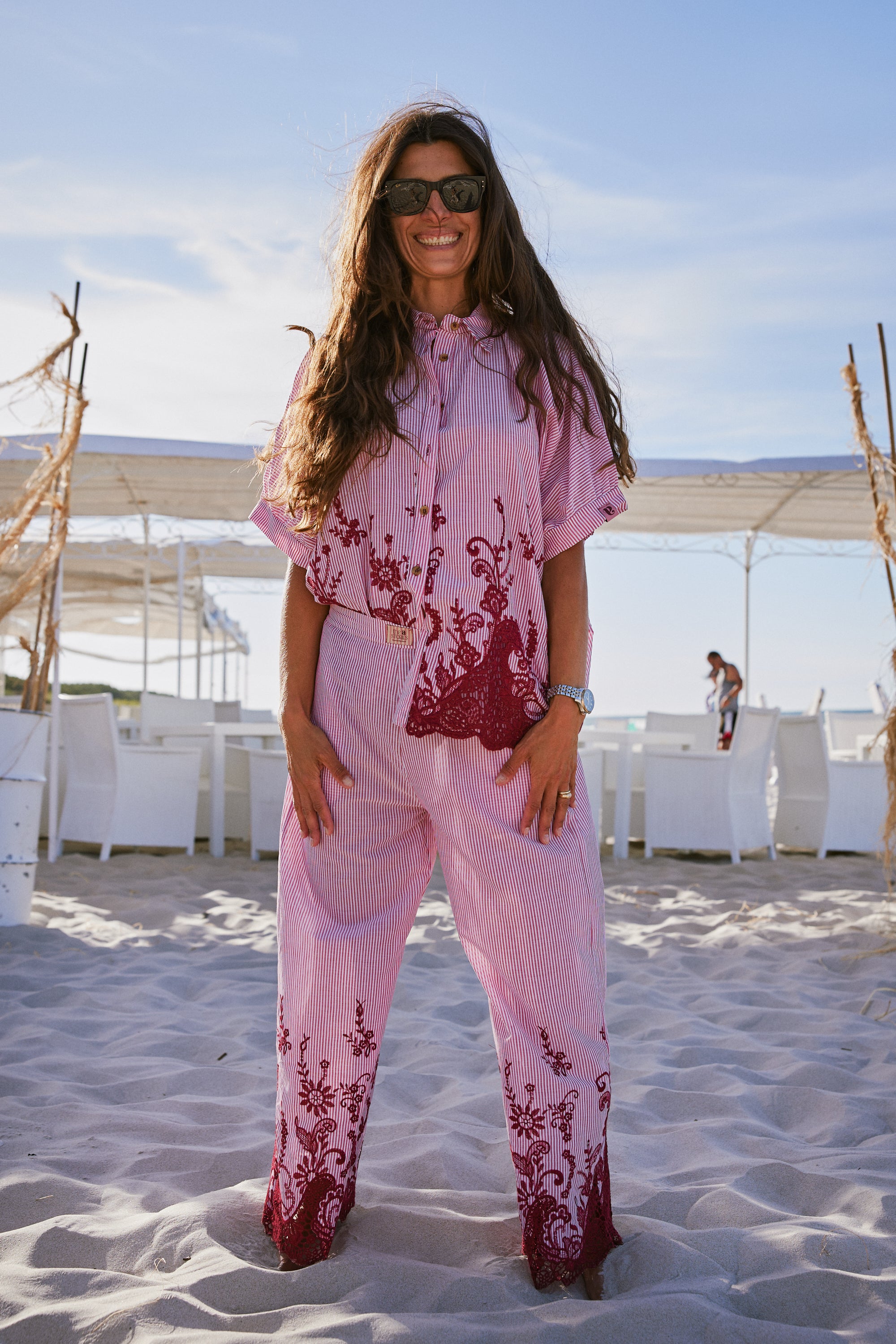 Spodnie Solena Burgund